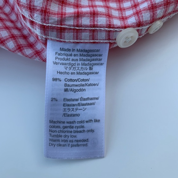Secret Wash Shirting J. Crew Classic Red/White Button Long Sleeve Men’s Shirt - Picture 4 of 13